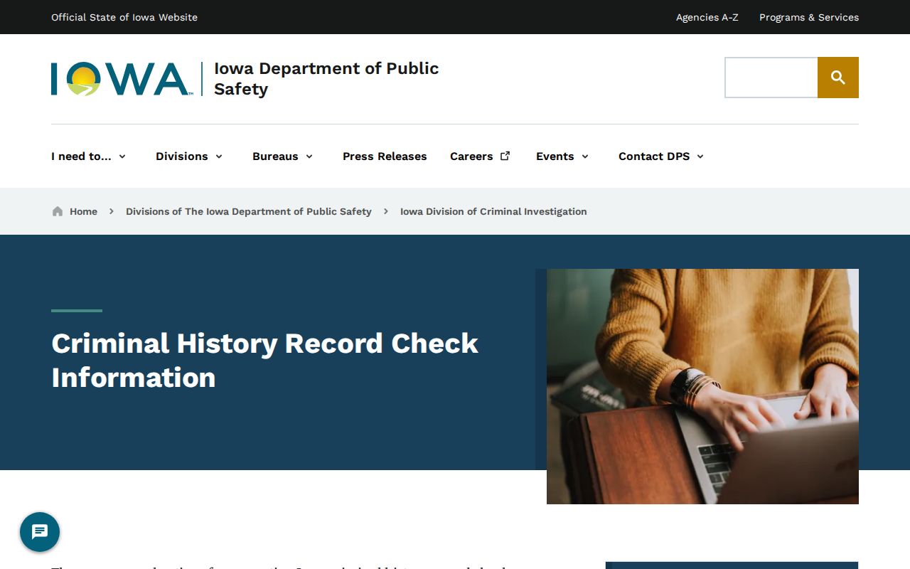 Iowa DCI record check for Tama County arrest history
