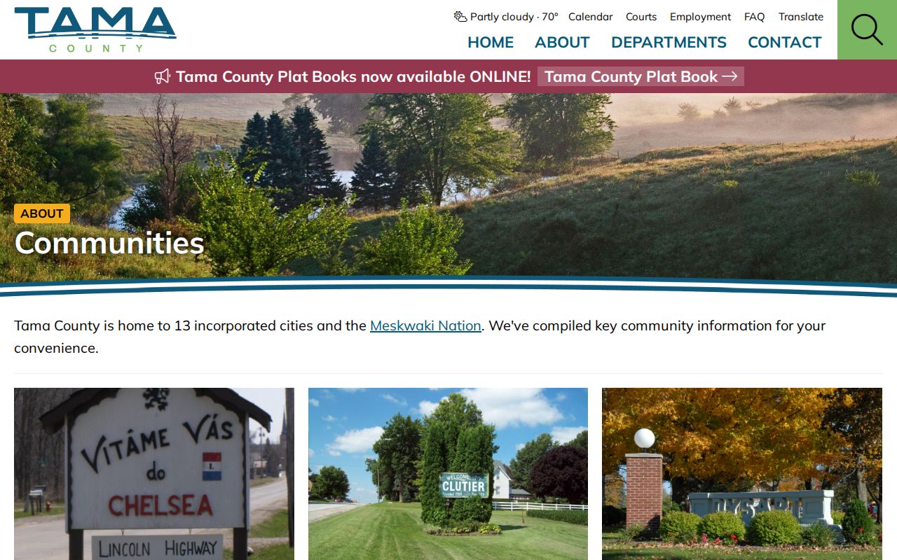 Tama County criminal records by city communities page