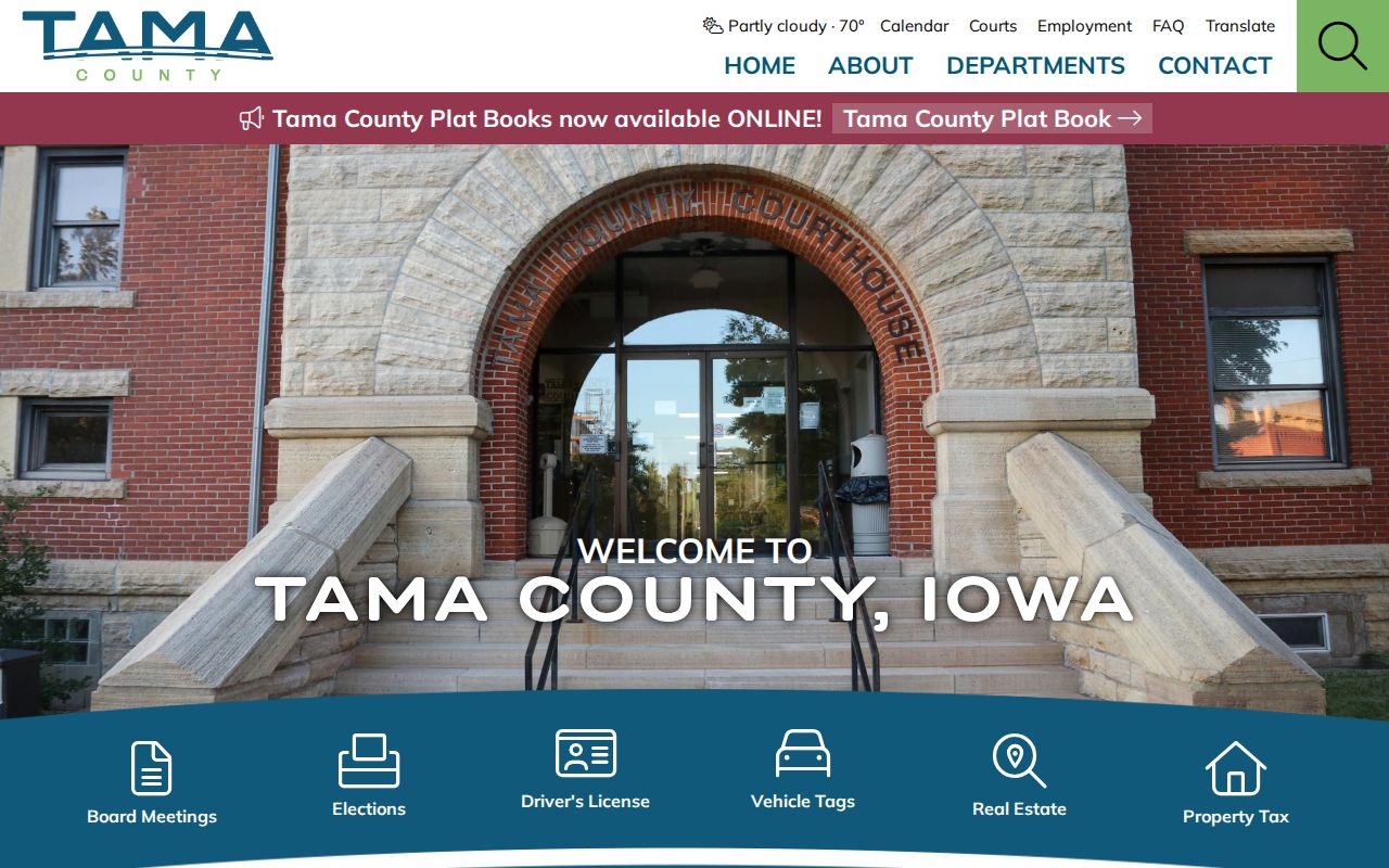Tama County criminal history official county homepage