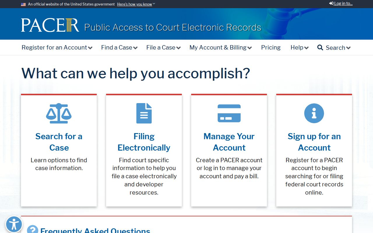 Federal PACER search for criminal court cases connected to Tama County