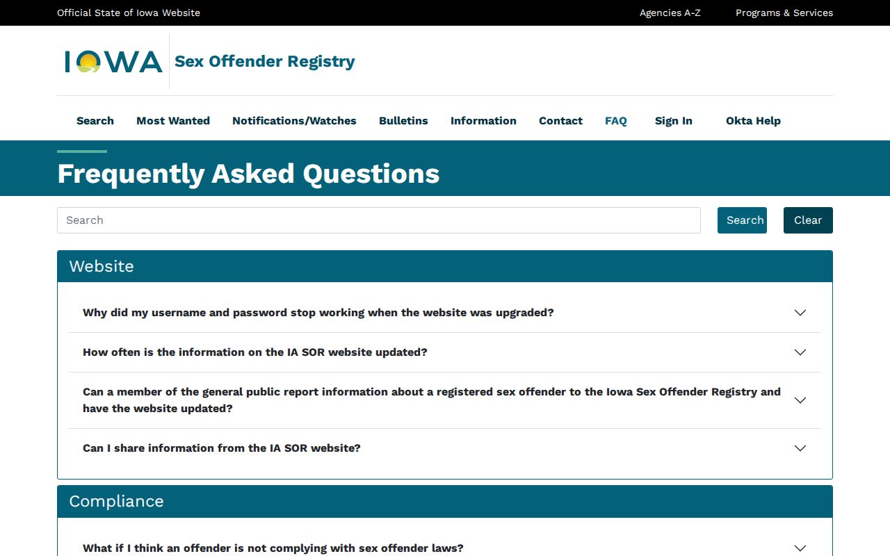 Tama County sex offender search watch and registry FAQ